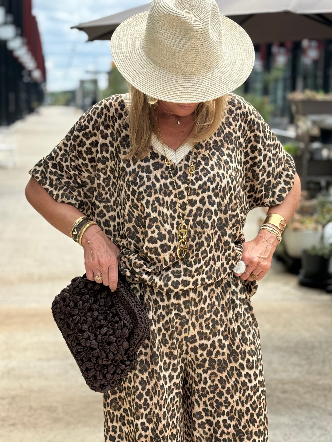 Ensemble lurex léopard