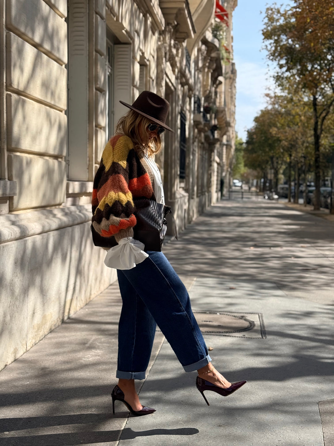 Gilet bouffants multicolore Orange 8003