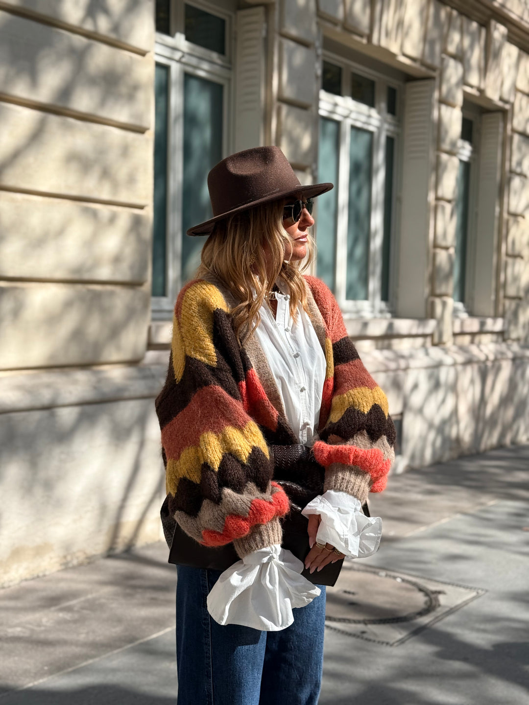 Gilet bouffants multicolore Orange 8003