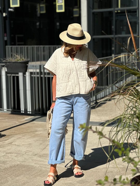 Gilet matelassé sans manches beige 5064