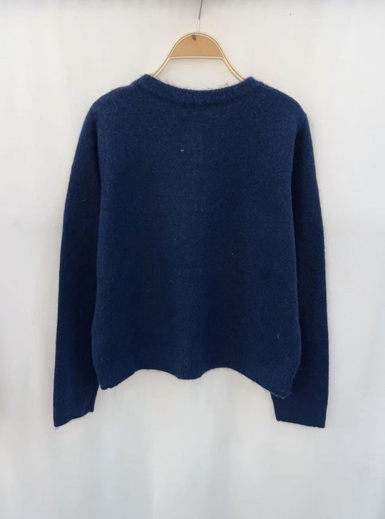 Pull / gilet nounours bleu marine YU648