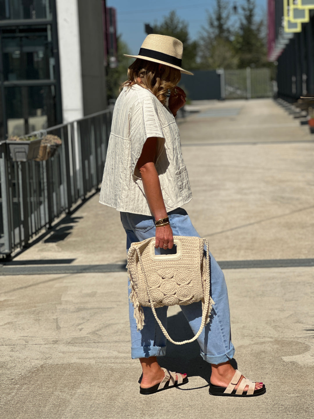 Gilet matelassé sans manches beige 5064
