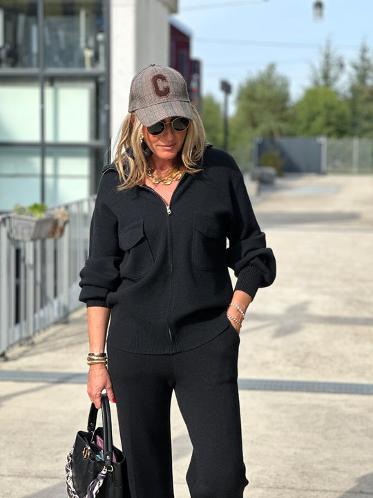 Gilet zip col cheminée poches 8930