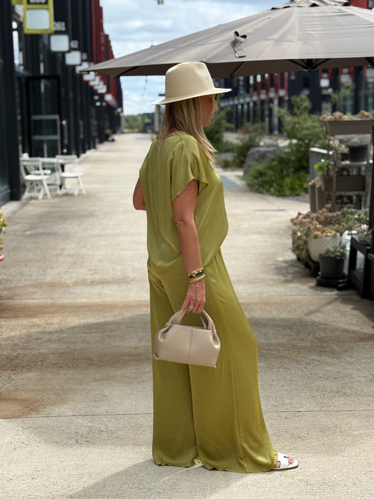 Ensemble satin soie Vert