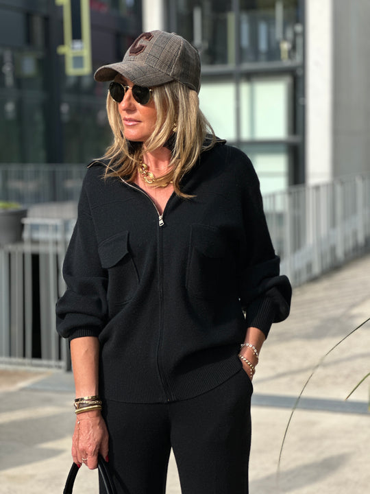 Gilet zip col cheminée poches 8930