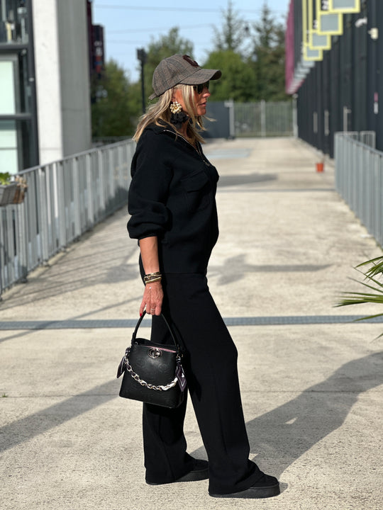 Gilet zip col cheminée poches 8930
