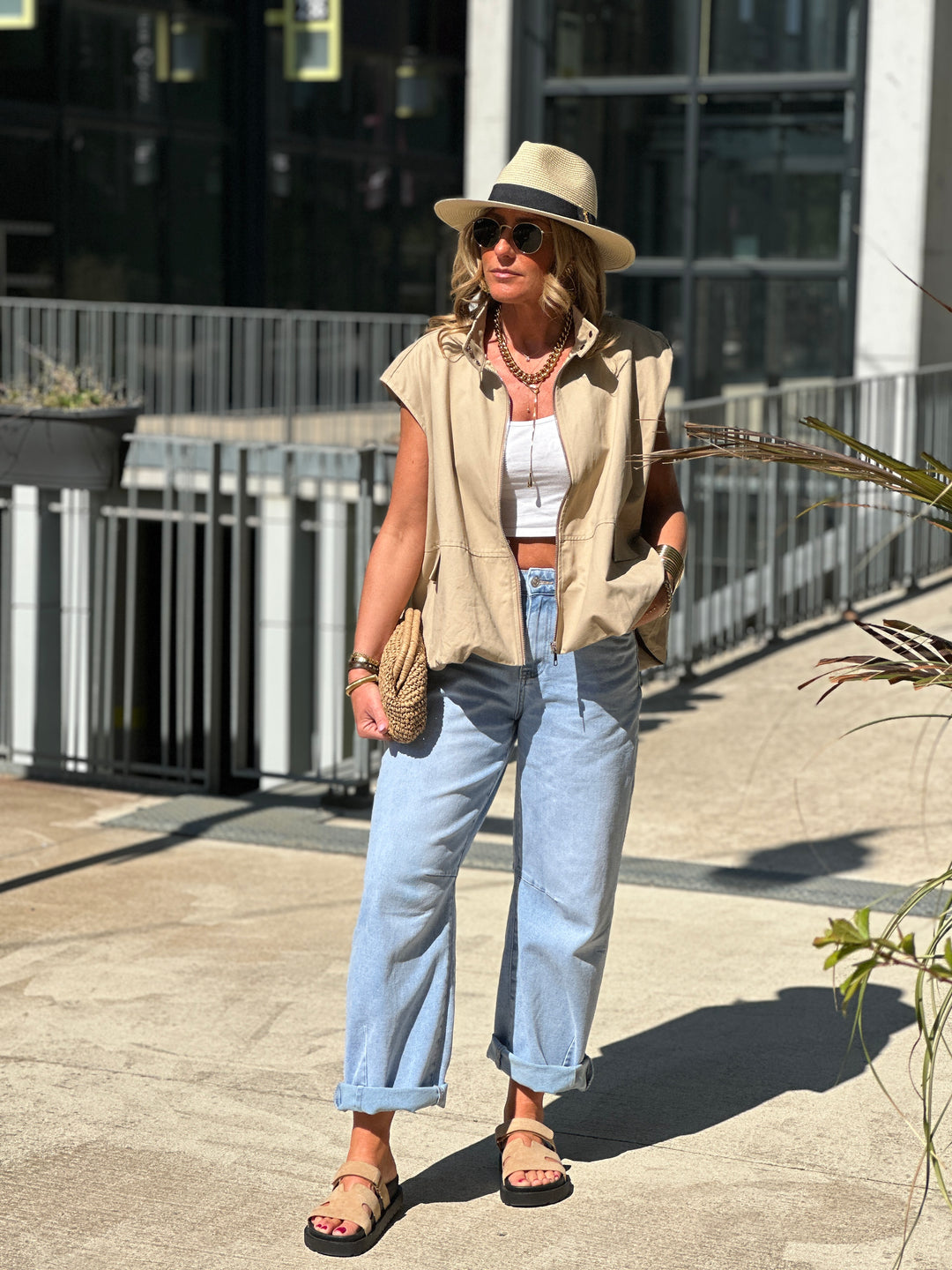 Bomber manches courtes beige 1085