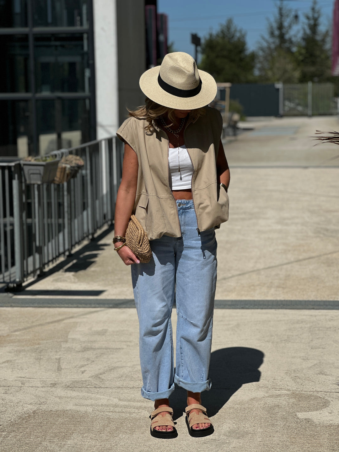 Bomber manches courtes beige 1085