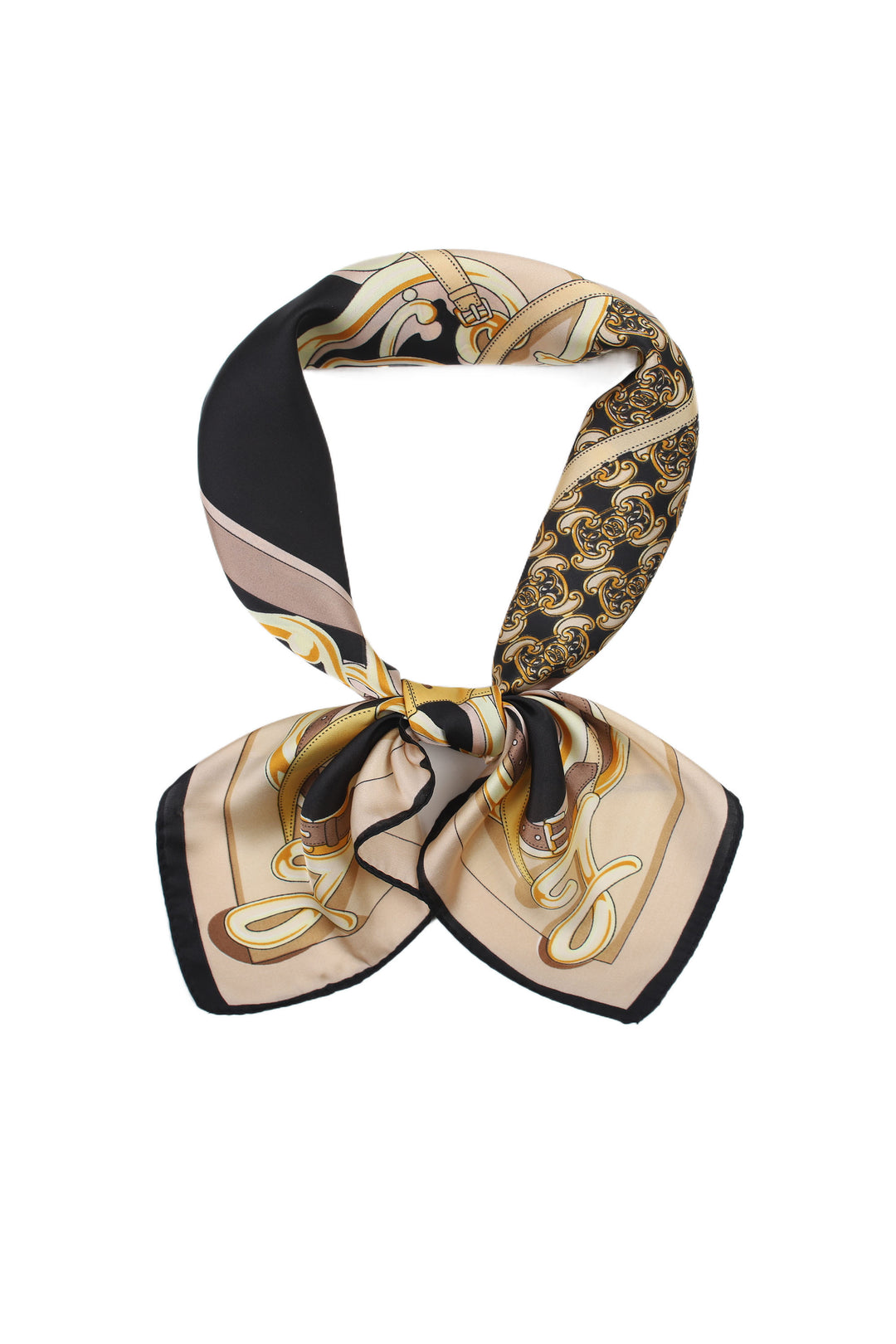 Foulard noir/or E-0926