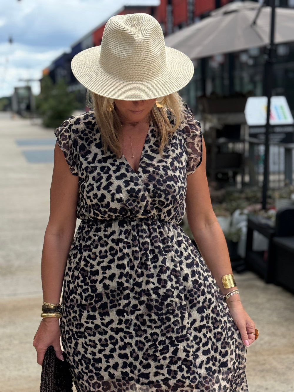 Robe lurex léopard
