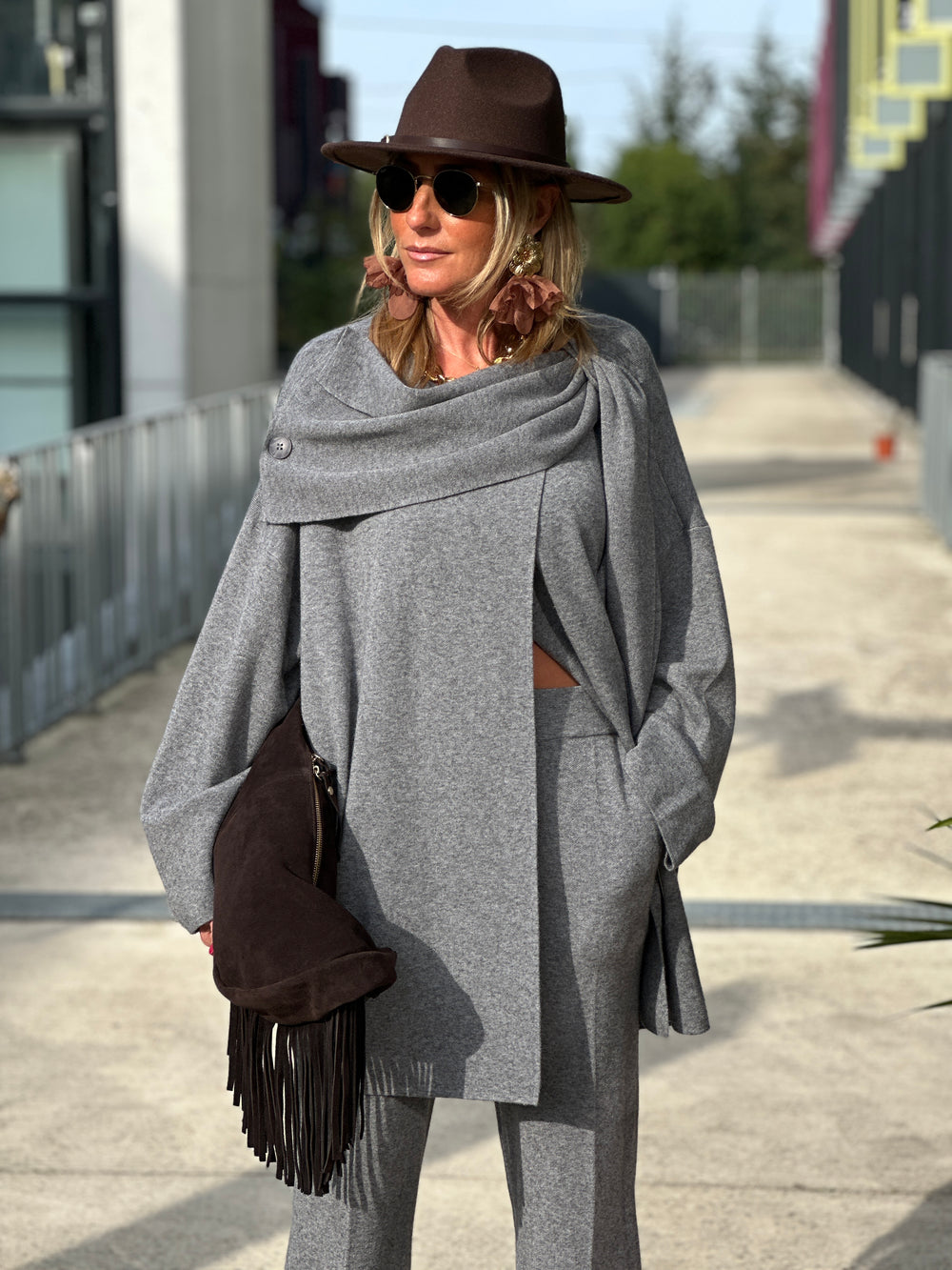 Pull poncho boutons 8965
