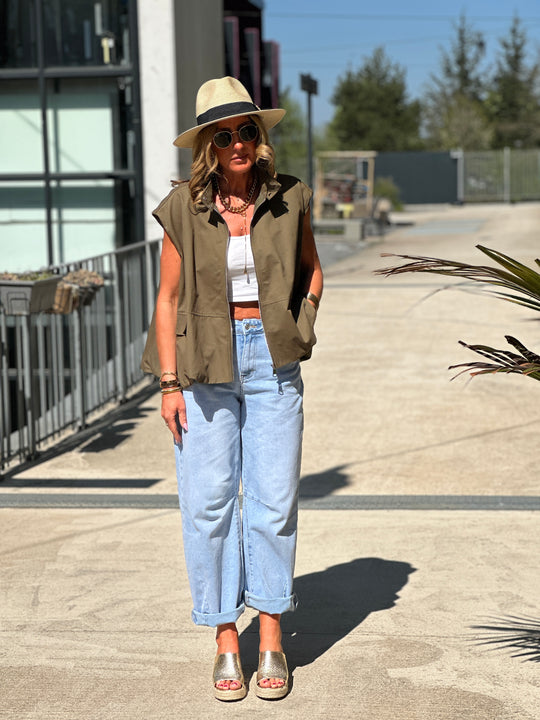 Bomber manches courtes kaki 1085