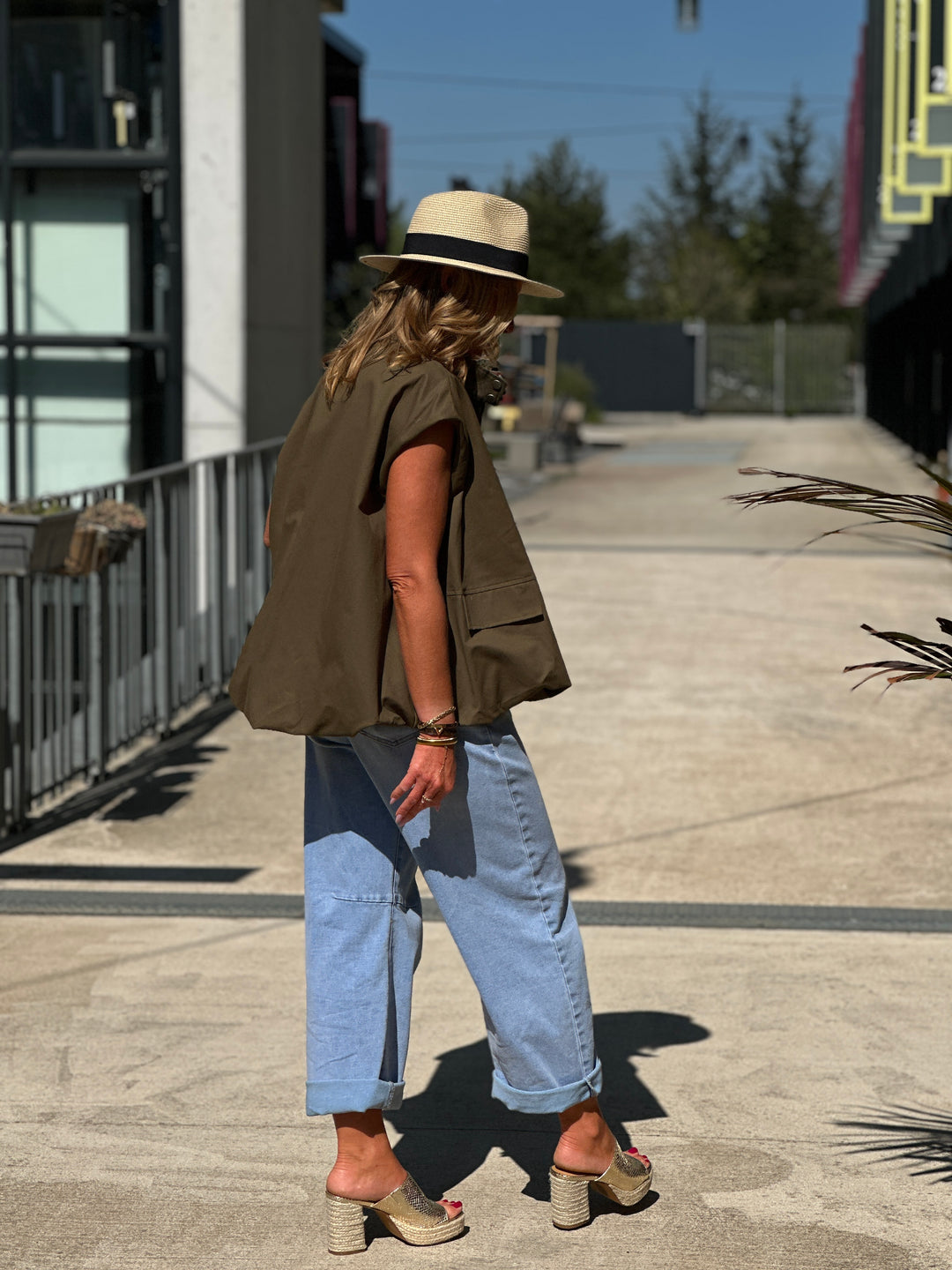 Bomber manches courtes kaki 1085