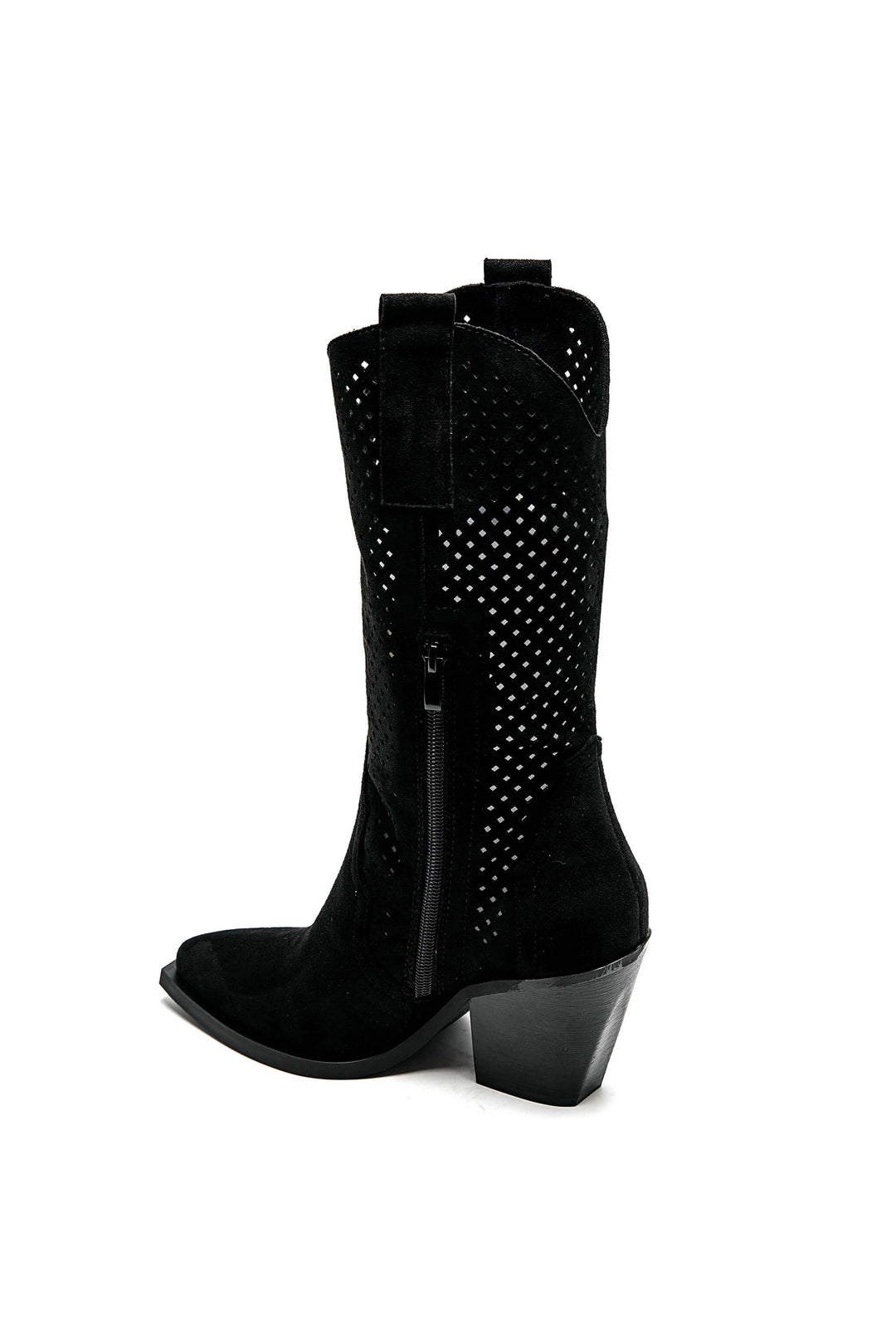 Santiags Bottine daim noir 7650A