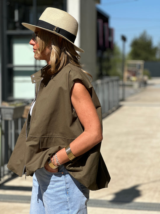 Bomber manches courtes kaki 1085