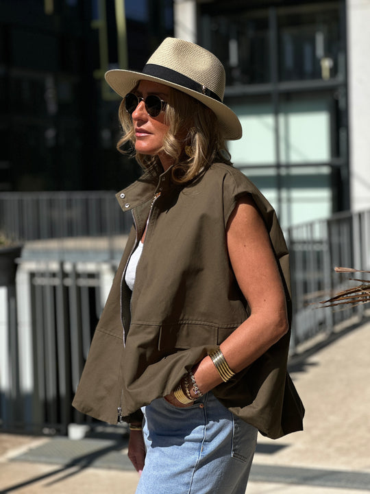 Bomber manches courtes kaki 1085