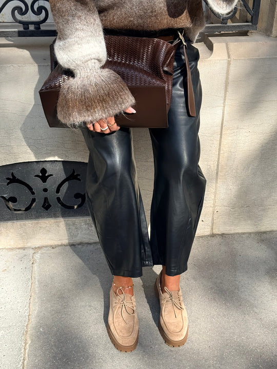 Pantalon Ballon similicuir NERO