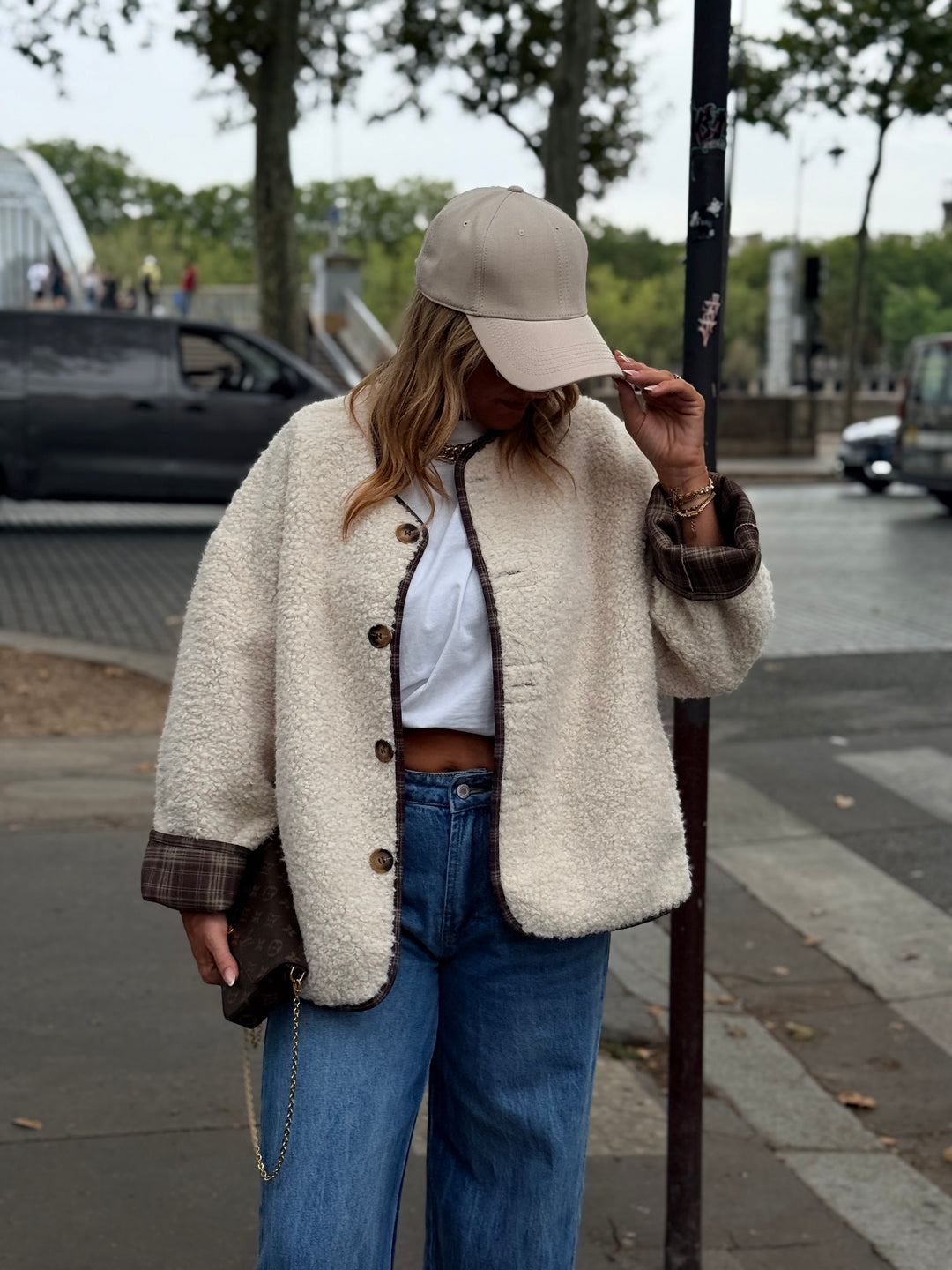 Veste moumoute écru 26722