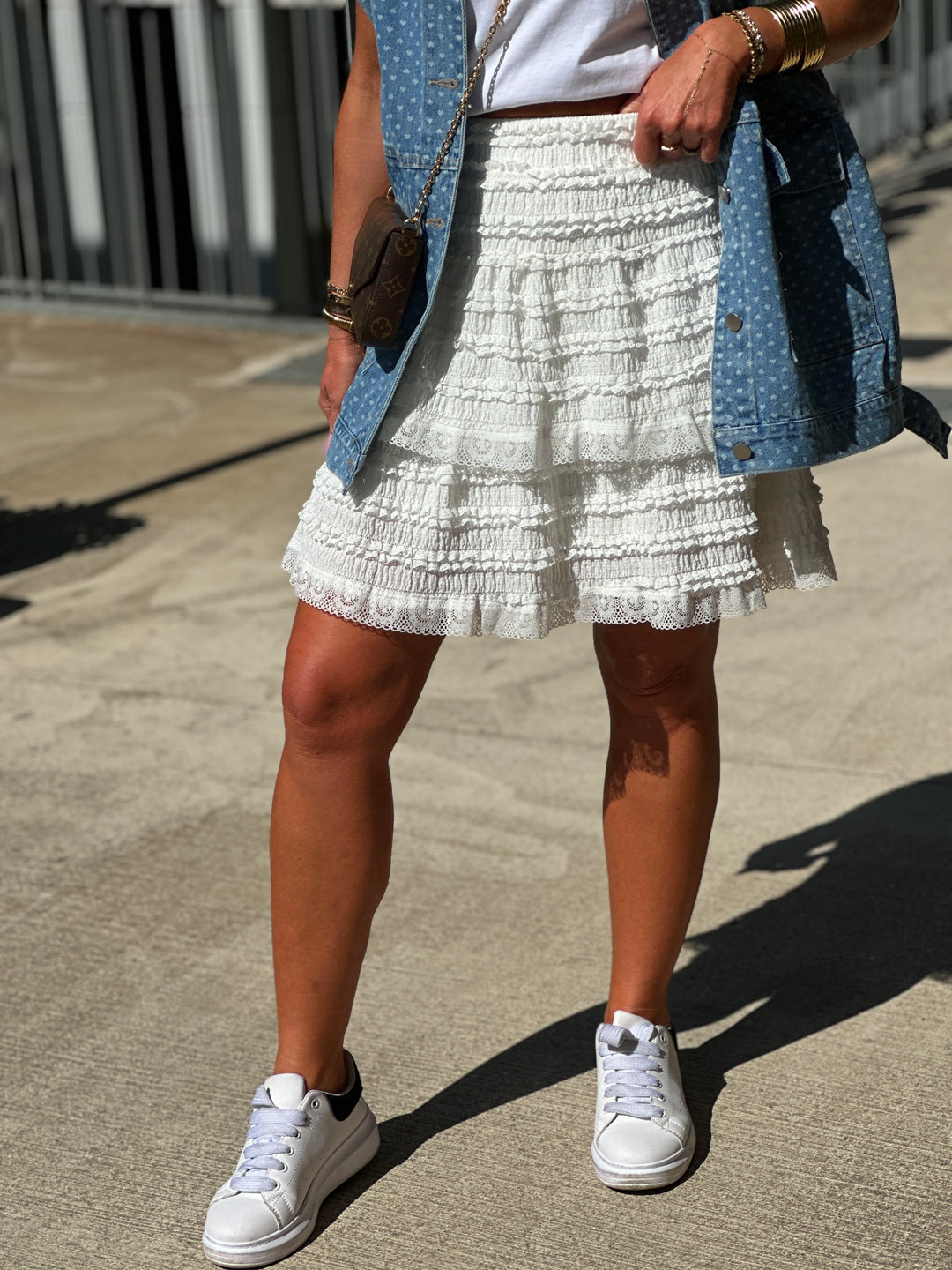 Jupe blanc dentelle