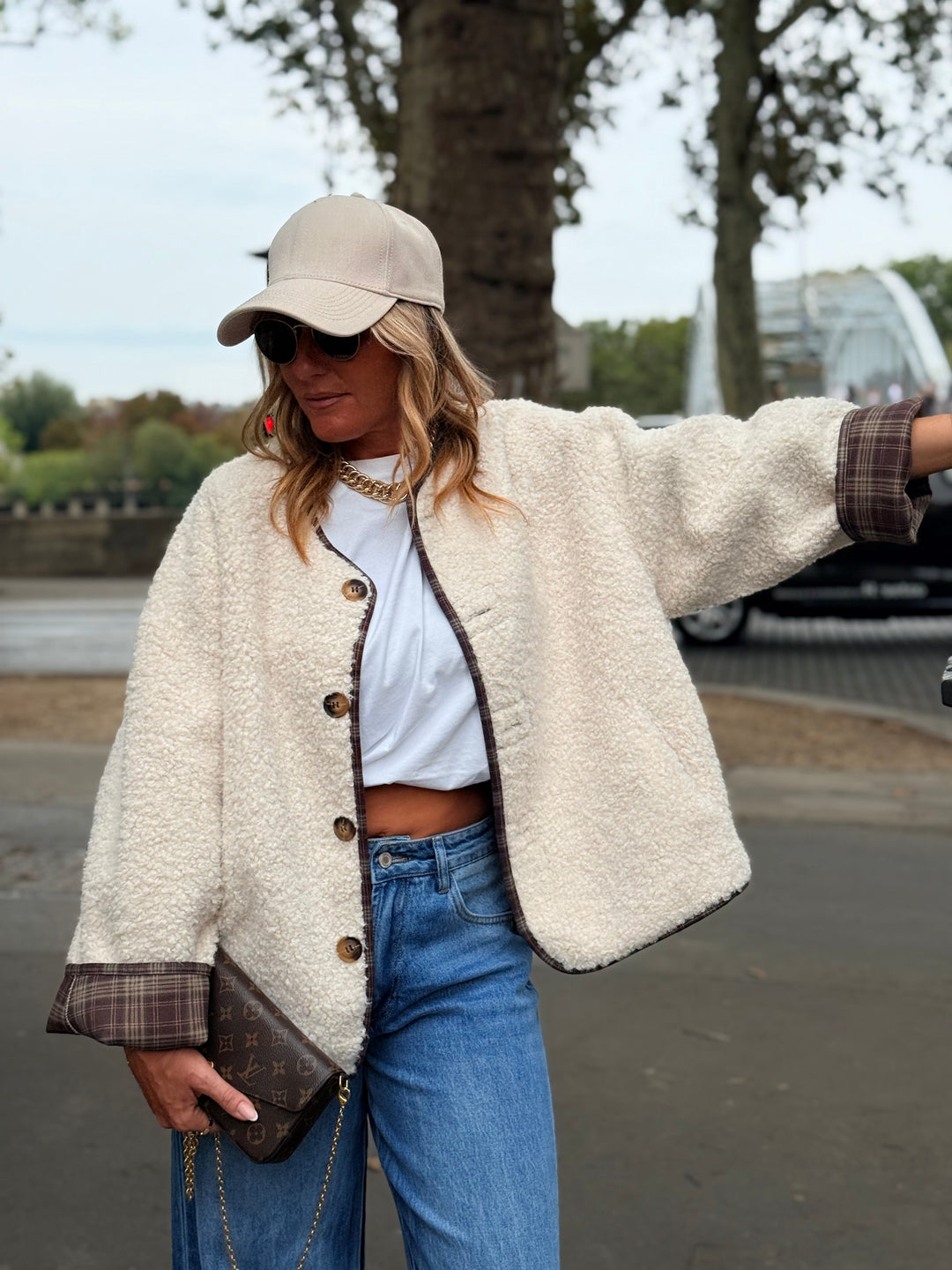 Veste moumoute écru 26722