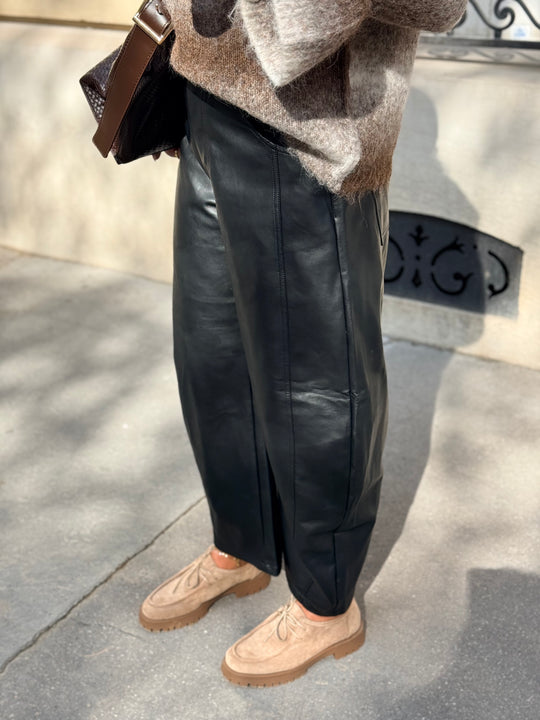 Pantalon Ballon similicuir NERO