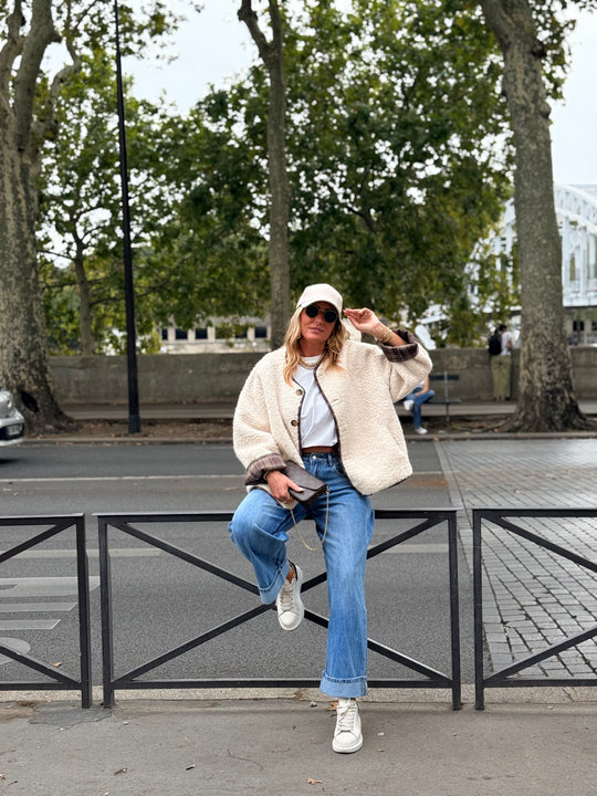 Veste moumoute écru 26722