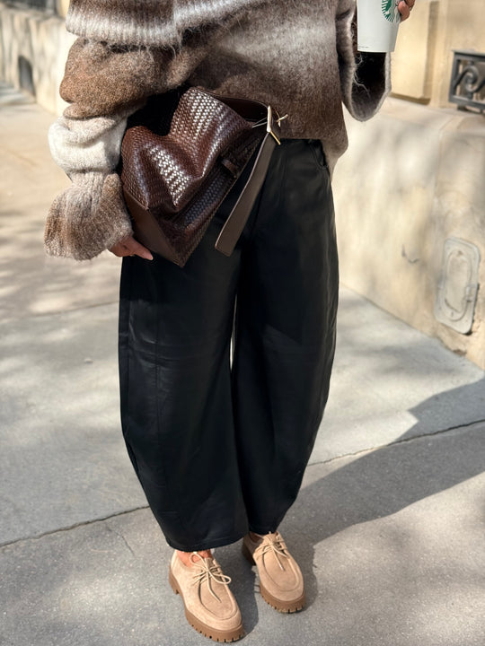 Pantalon Ballon similicuir NERO