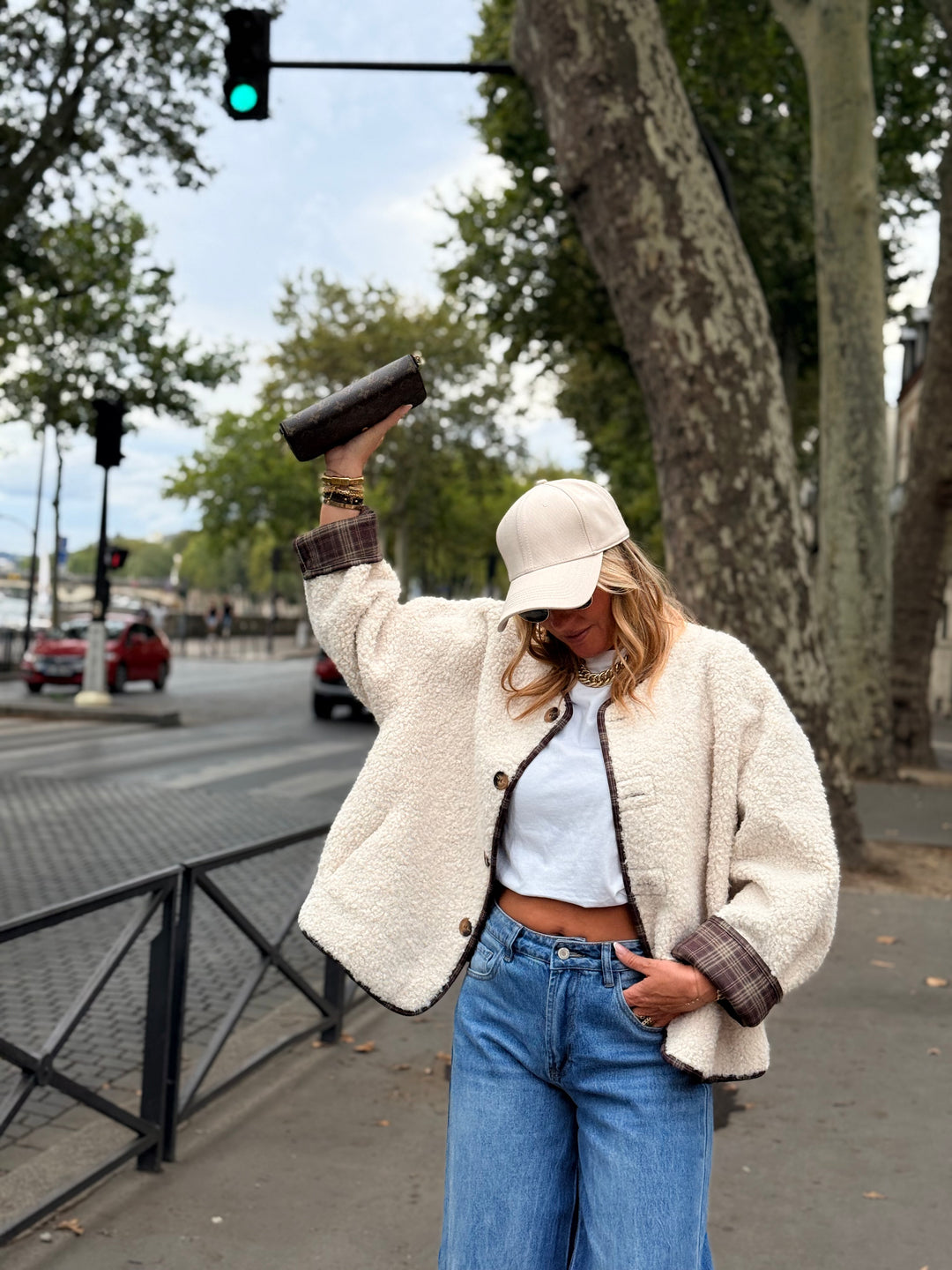 Veste moumoute écru 26722