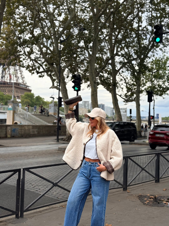 Veste moumoute écru 26722