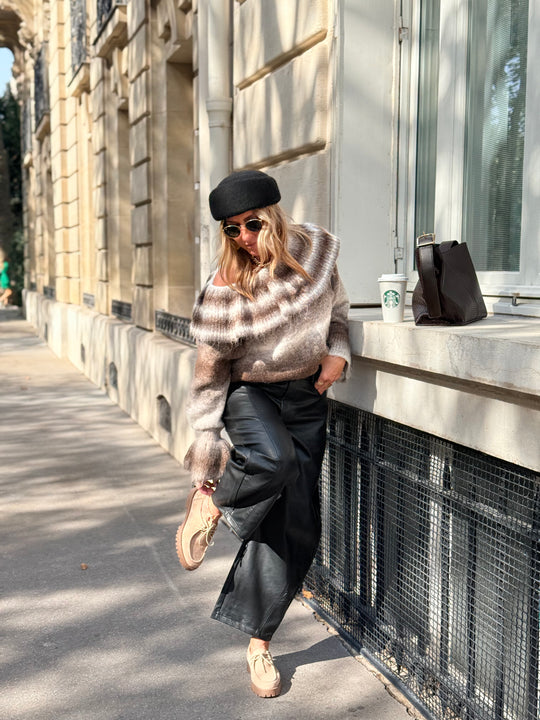 Pantalon Ballon similicuir NERO