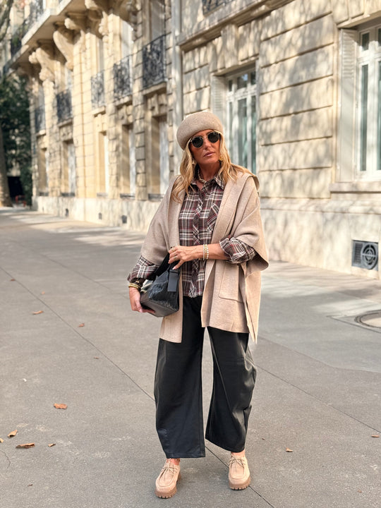 Gilet a Capuche Beige YM276