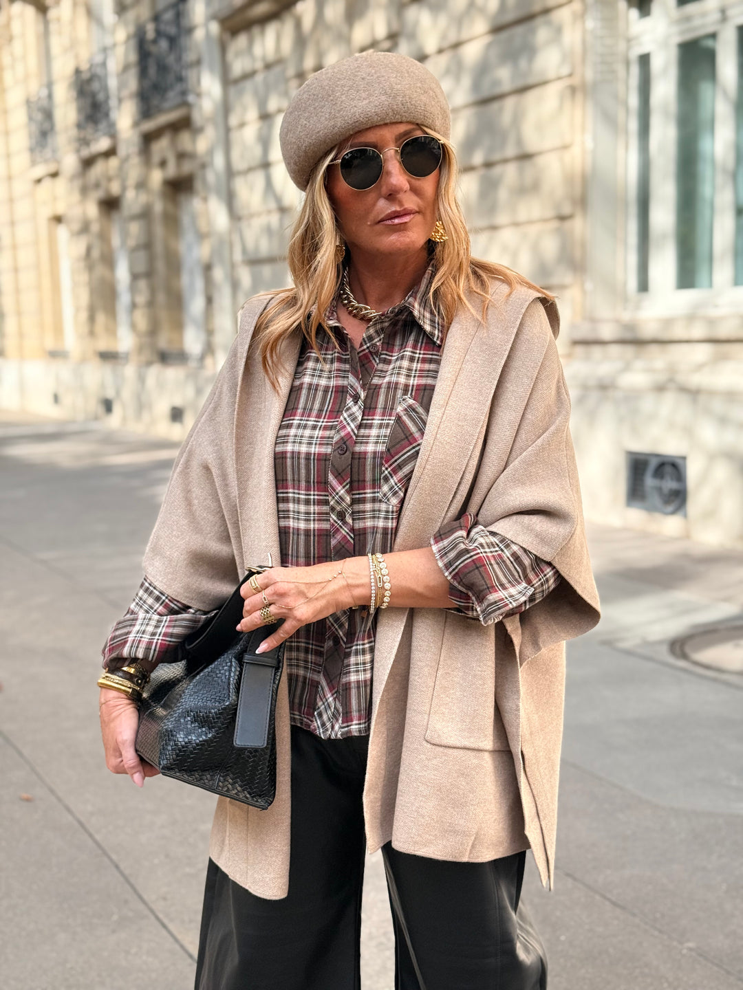 Gilet a Capuche Beige YM276