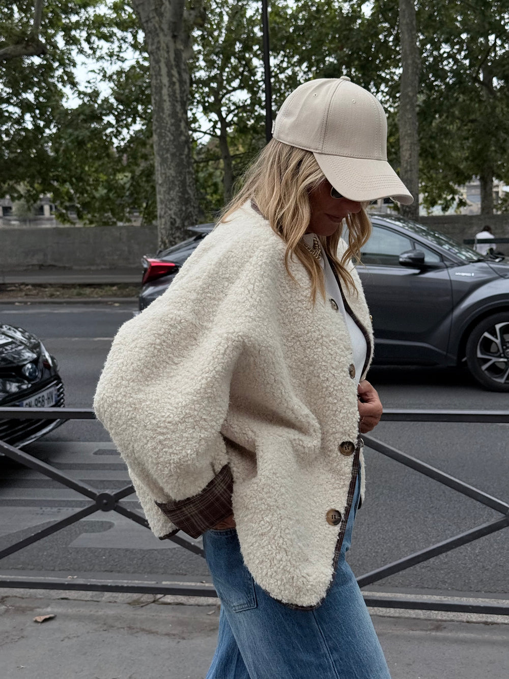 Veste moumoute écru 26722