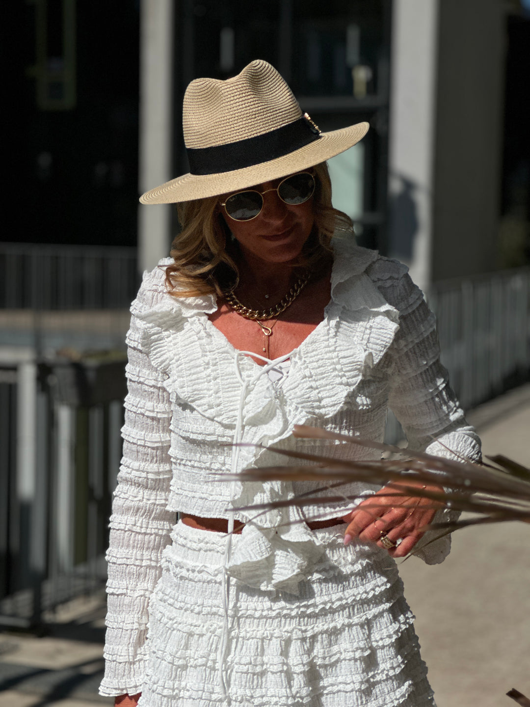 Top dentelle blanc 9651