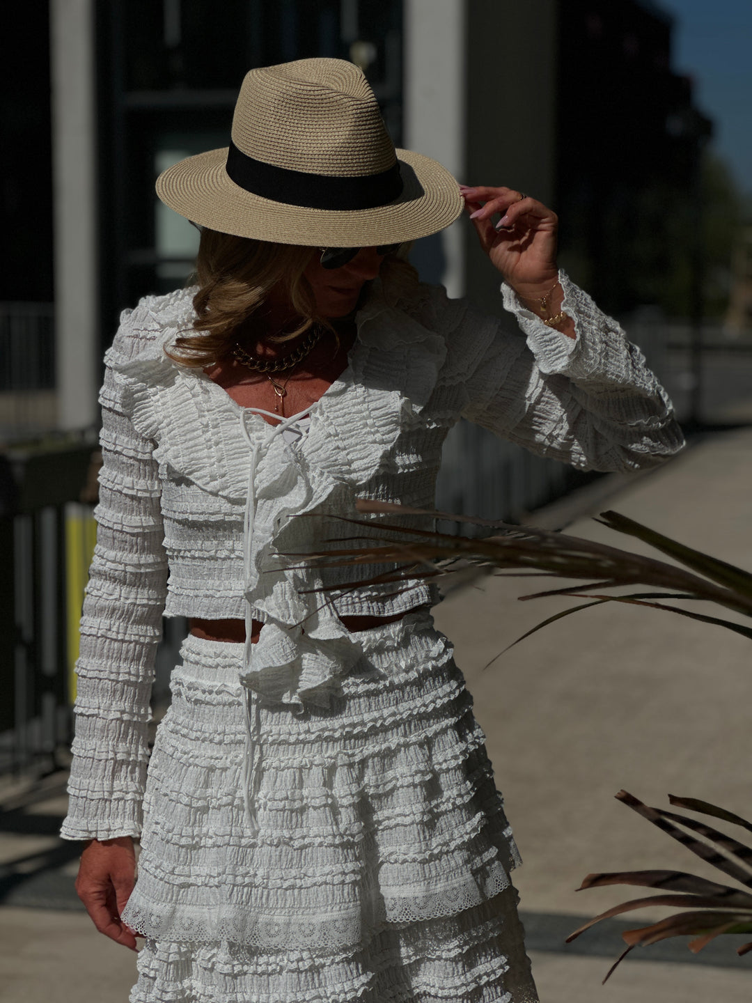 Top dentelle blanc 9651