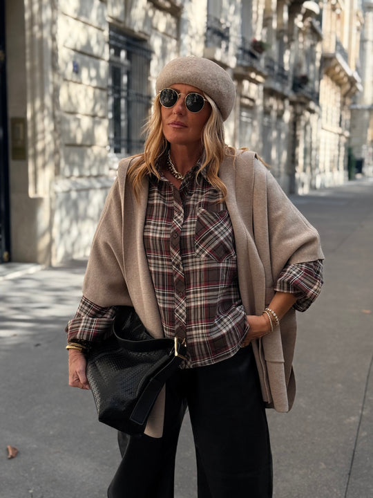 Gilet a Capuche Beige YM276