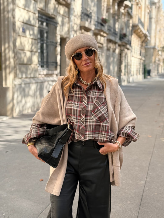 Gilet a Capuche Beige YM276