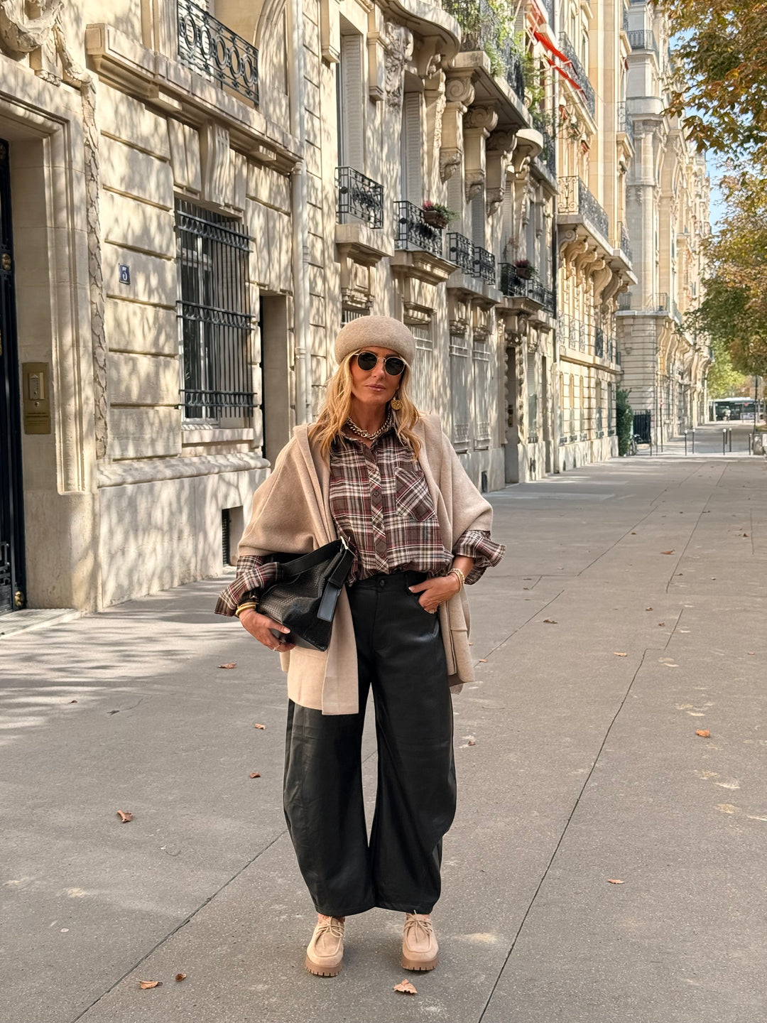 Pantalon Ballon similicuir NERO