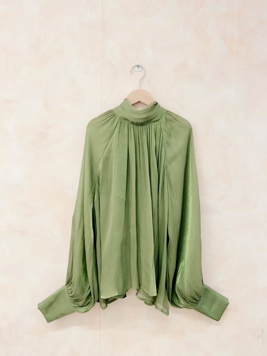 Blouse volant Vert SF2521