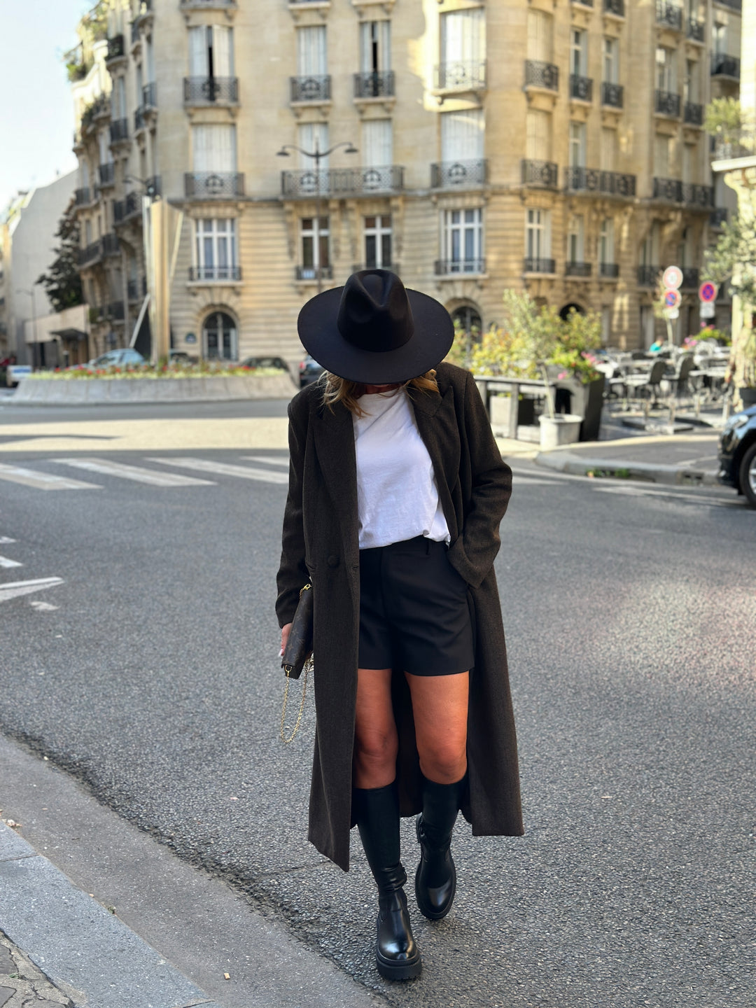 Manteau laine rayure choco 30189