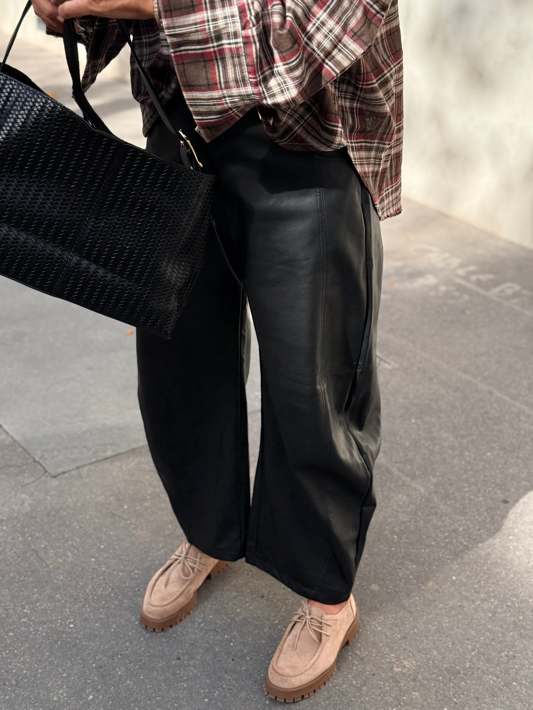 Pantalon Ballon similicuir NERO