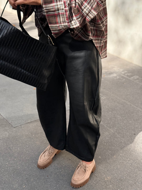 Pantalon Ballon similicuir NERO