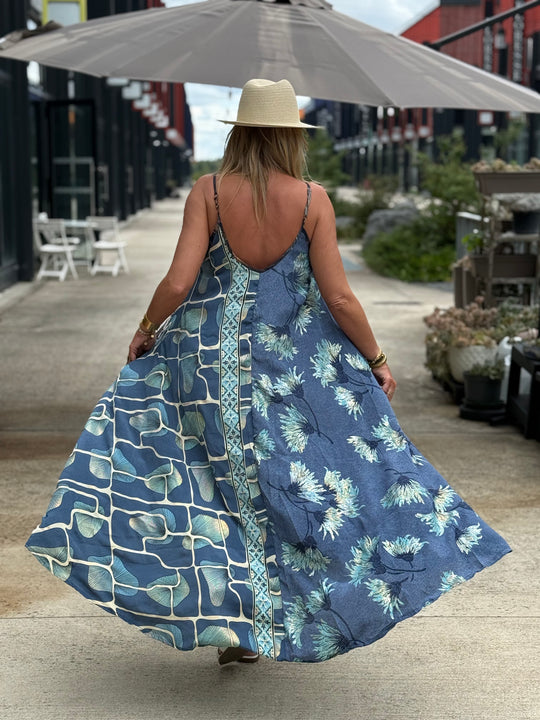 Robe imprimée patchwork loose