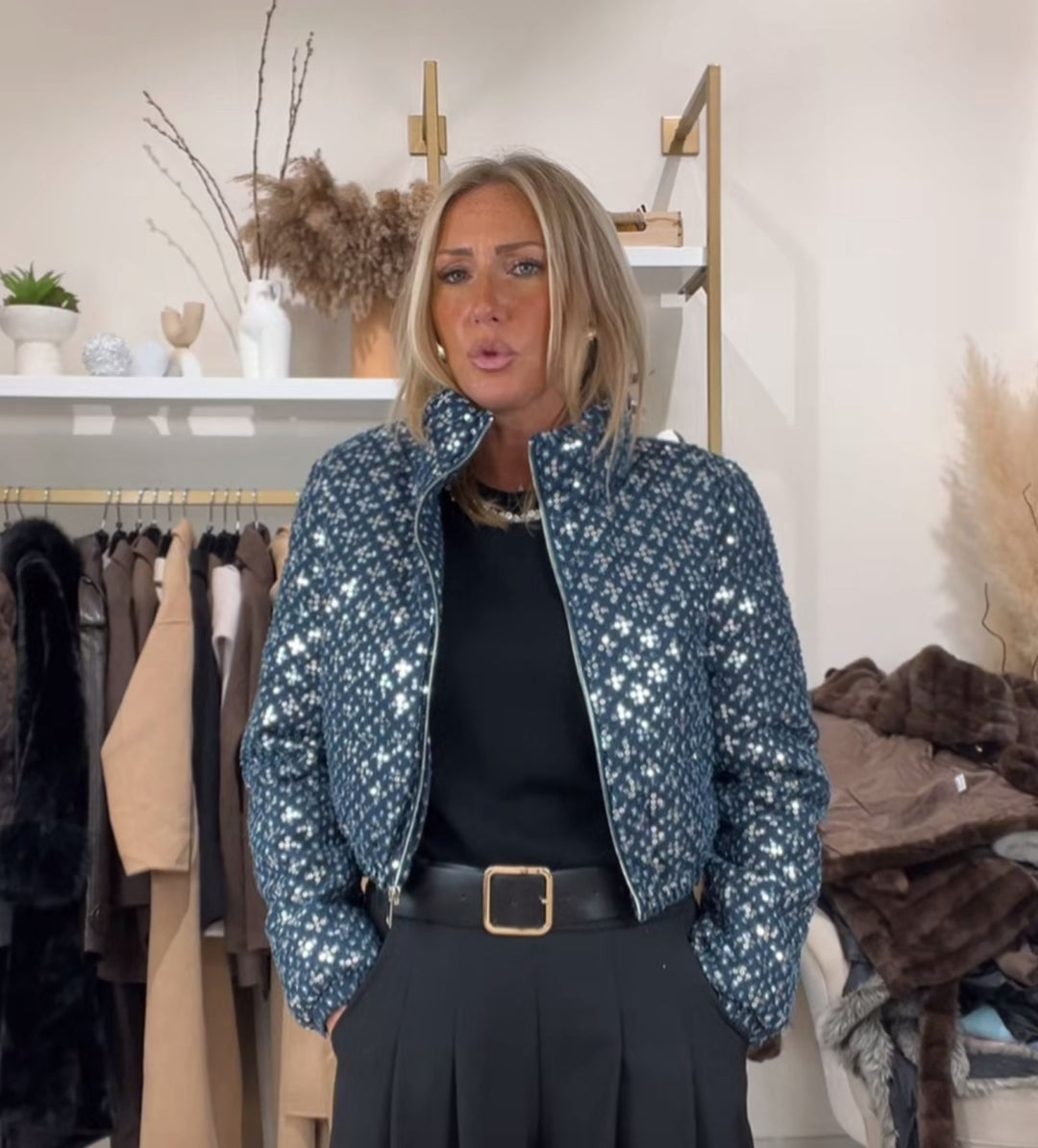 Doudoune Bleu foncé SEQUIN 202229