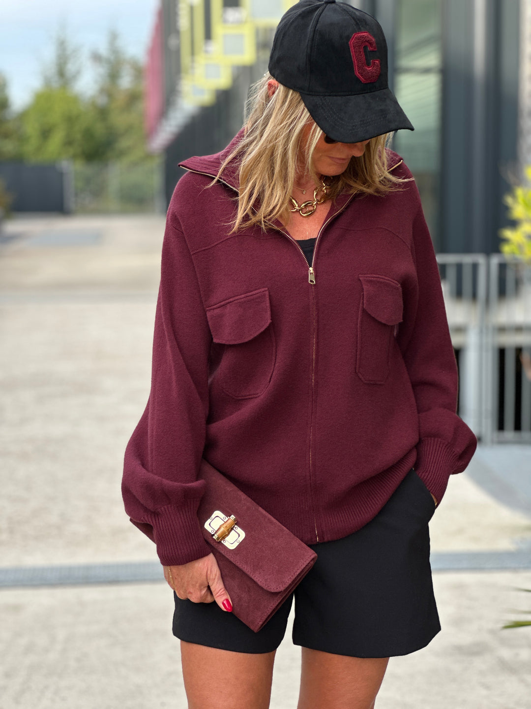 Gilet zip col cheminée poches 8930