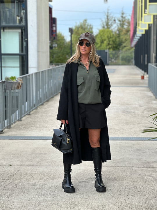 Gilet zip col cheminée poches 8930