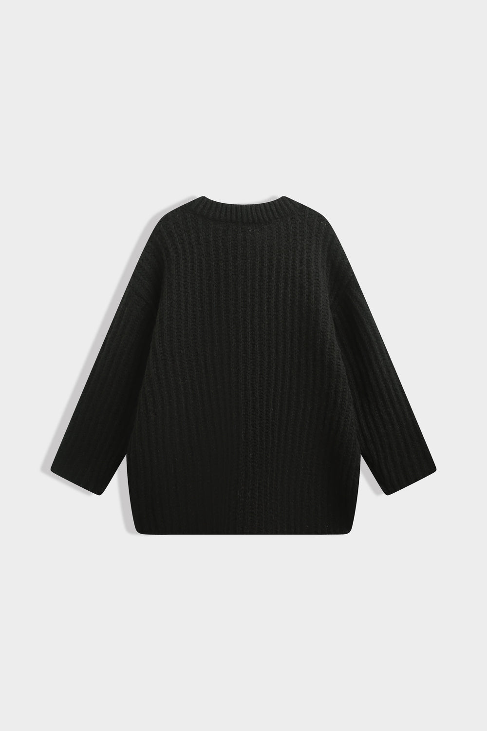 Pull noir en maille oversize 2597