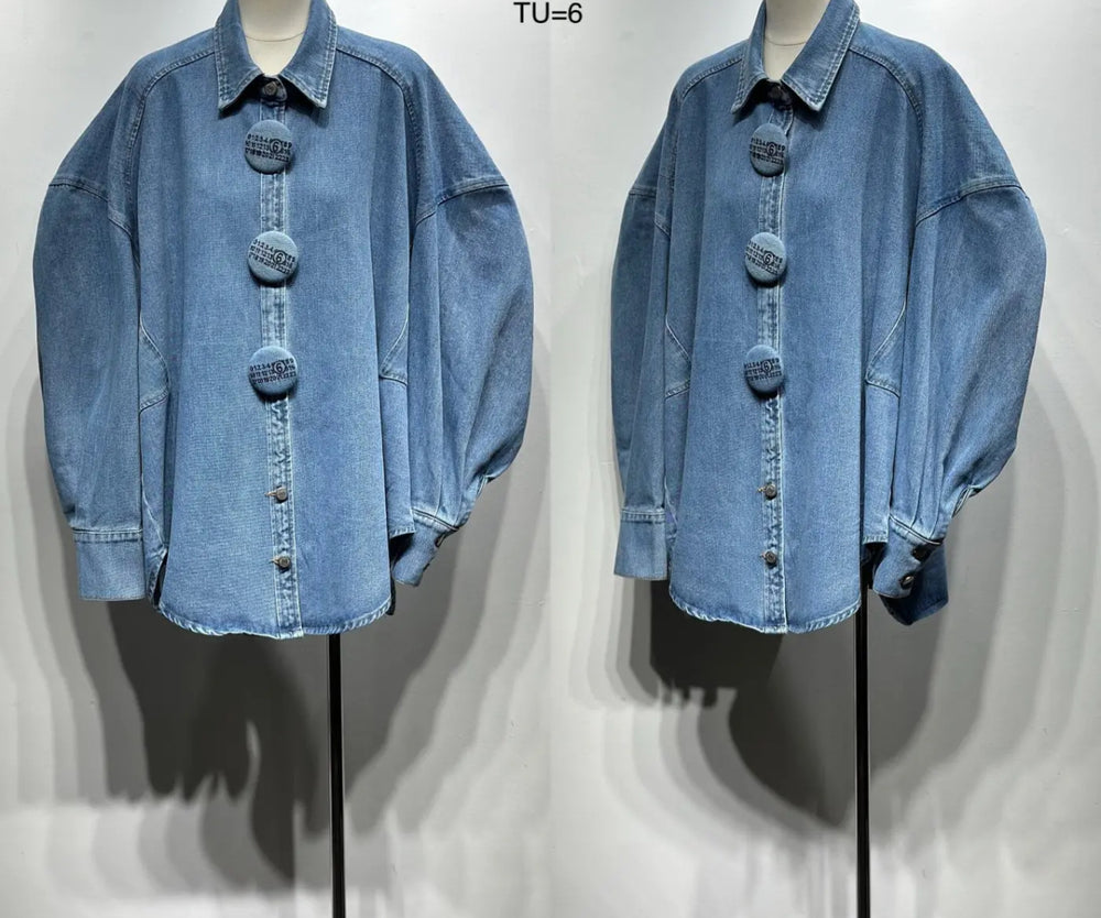 Chemise jean Claire gros boutons 10026