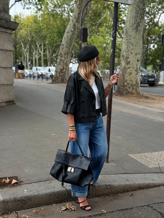 Veste similicuir Nina Noir 8509