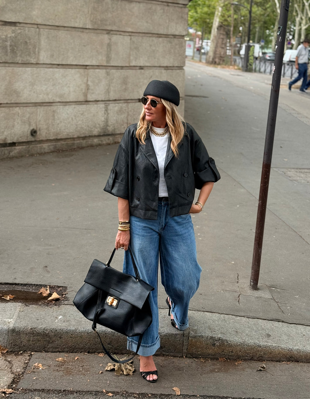 Veste similicuir Nina Noir 8509